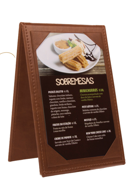 Display de mesa com cardápio — DB Criativa